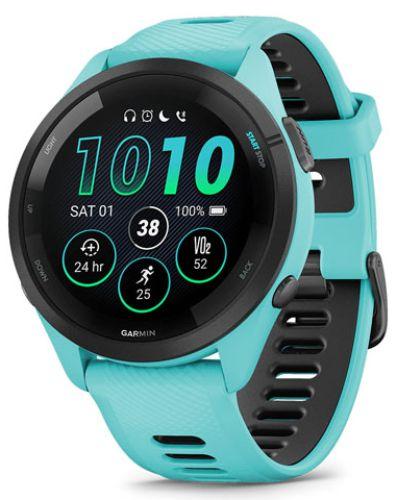 Garmin Forerunner 265 Smartwatch - 8GB - 46mm - Aqua Fiber-reinforced Polymer Case with Aqua Silicone Quick Release Band