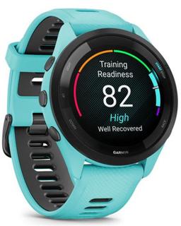 Garmin Forerunner 265 Smartwatch - 8GB - 46mm - Aqua Fiber-reinforced Polymer Case with Aqua Silicone Quick Release Band