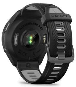 Garmin Forerunner 965 Smartwatch - 35.4mm - Black Titanium Case with Black Silicone Silicone Band
