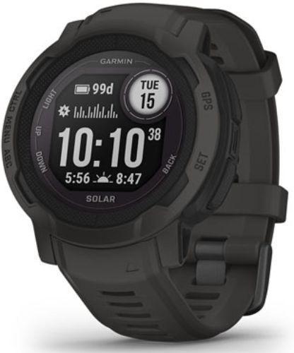 Garmin Instinct 2 Solar Smartwatch - 45mm - Graphite Fiber-reinforced polymer Case with Graphite Silicone Sport Band