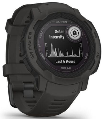 Garmin Instinct 2 Solar Smartwatch - 45mm - Graphite Fiber-reinforced polymer Case with Graphite Silicone Sport Band