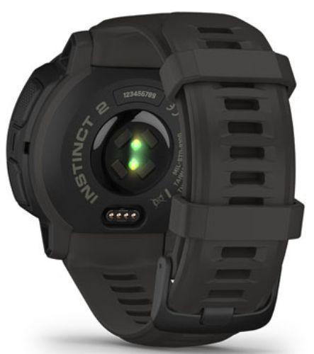 Garmin Instinct 2 Solar Smartwatch - 45mm - Graphite Fiber-reinforced polymer Case with Graphite Silicone Sport Band