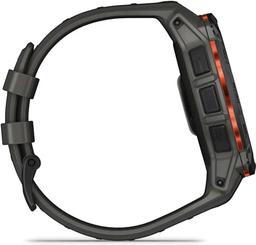 Garmin Instinct 3 Smartwatch - 128MB - 50mm - Black Solar Edition (Polymer) Case with Charcoal Silicone Silicone Band