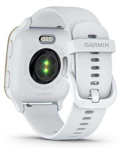 Garmin Venu Sq 2 Smartwatch - Cream Gold Fiber-reinforced polymer Case with White Silicone Silicone Band