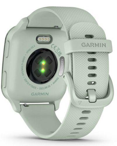 Garmin Venu Sq 2 Smartwatch - Metallic Mint Fiber-reinforced polymer Case with Cool Mint Silicone Silicone Band