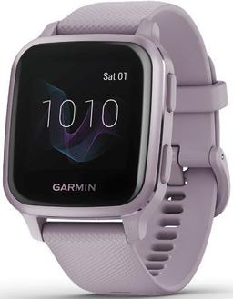 Garmin Venu Sq Smartwatch - 33.1mm - Metallic Orchid Fiber-reinforced Polymer Case with Orchid Silicone Silicone Strap