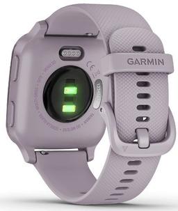 Garmin Venu Sq Smartwatch - 33.1mm - Metallic Orchid Fiber-reinforced Polymer Case with Orchid Silicone Silicone Strap