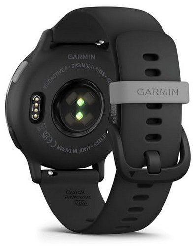 Garmin Vivoactive 5 Smartwatch - 30.4mm - Black Fibre-reinforced polymer Case with Black Silicone Silicone Strap