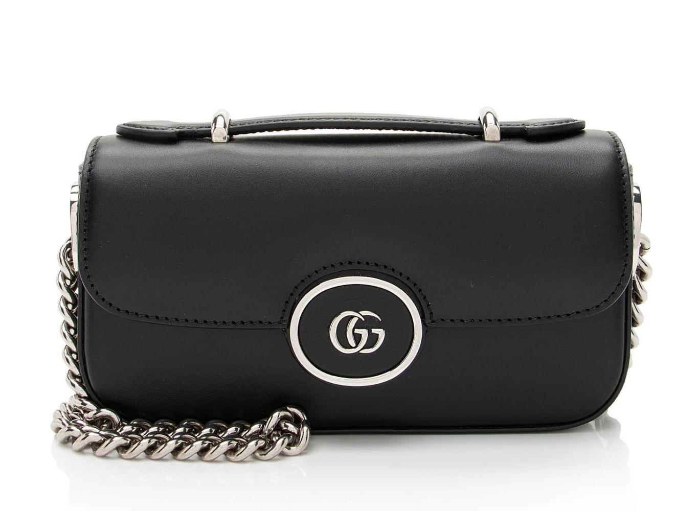 Gucci Calfskin Petite GG Mini Shoulder Bag