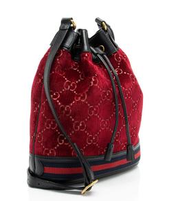 Gucci GG Velvet Web Bucket Bag
