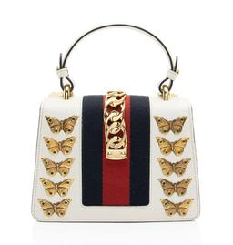Gucci Leather Animal Studs Sylvie Mini Satchel