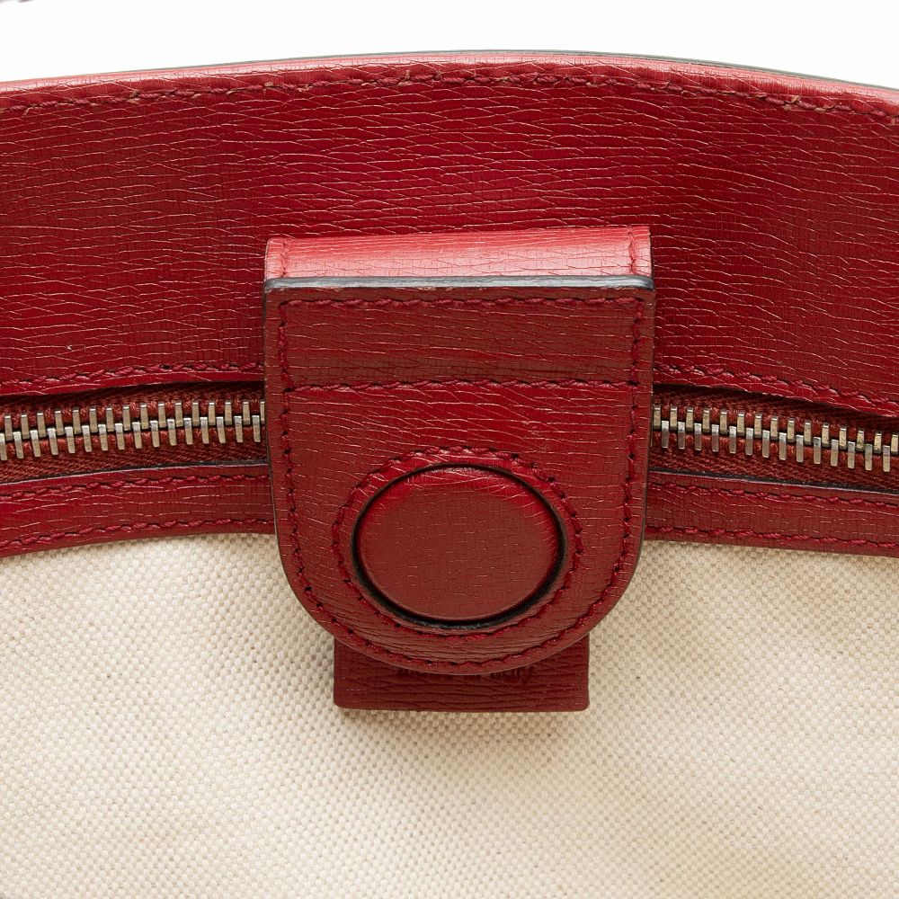 Gucci Leather Bamboo Blooms Medium Shopper Tote