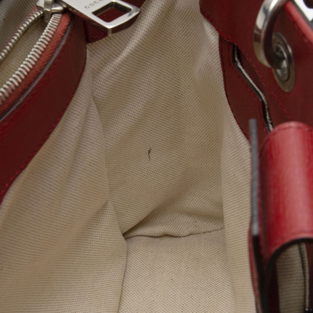 Gucci Leather Bamboo Blooms Medium Shopper Tote