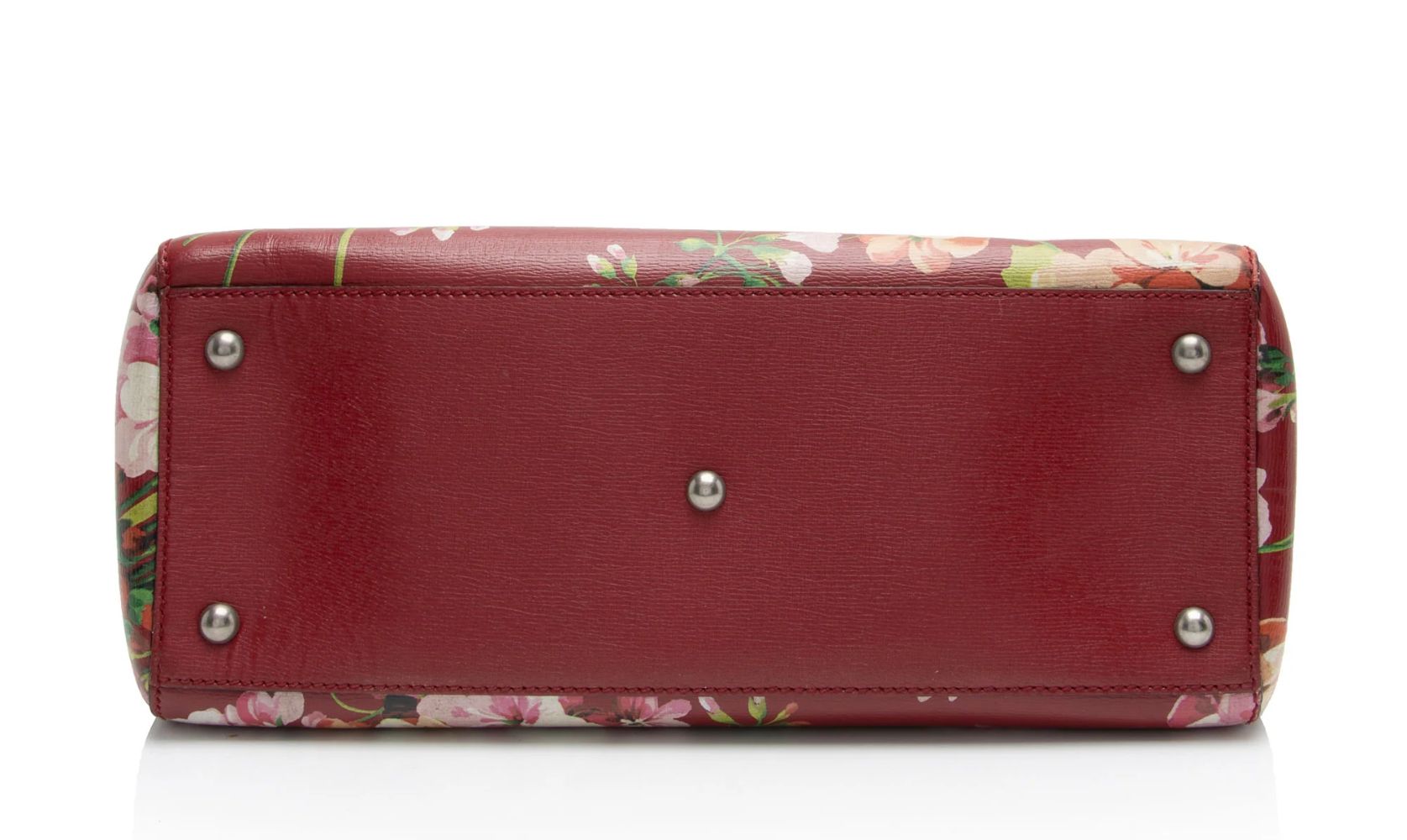 Gucci Leather Bamboo Blooms Medium Shopper Tote