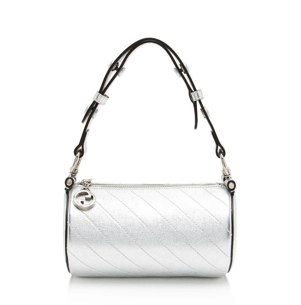 Gucci Metallic Calfskin Blondie Mini Barrel Bag