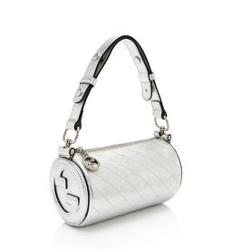 Gucci Metallic Calfskin Blondie Mini Barrel Bag