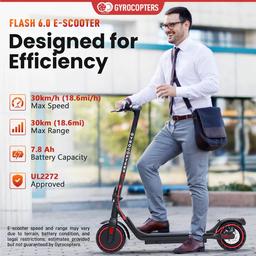 Gyrocopters Flash 6.0 Electric Scooter - Black