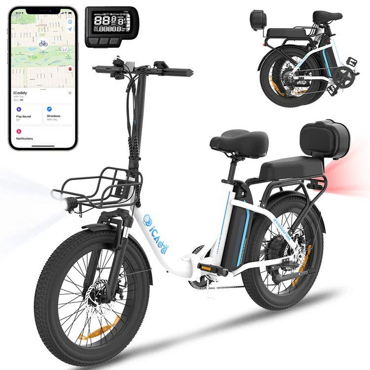Gyrocopters iCaddy Foldable Electric Bike - White