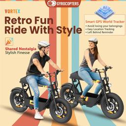 Gyrocopters Vortex Electric Scooter for Adults - Black