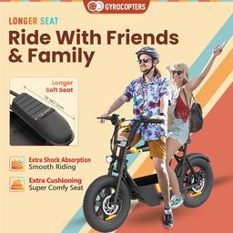 Gyrocopters Vortex Electric Scooter for Adults - Black