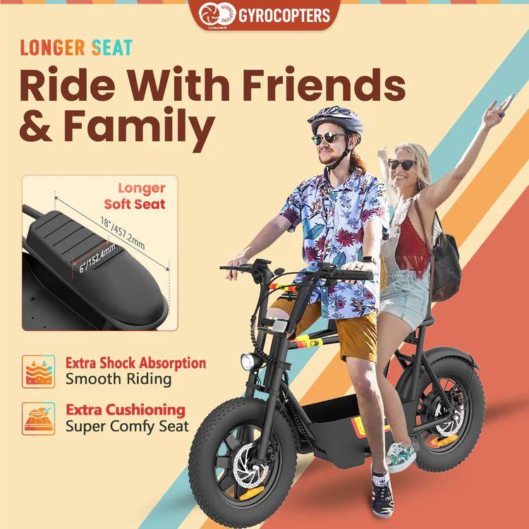 Gyrocopters Vortex Electric Scooter for Adults - Black