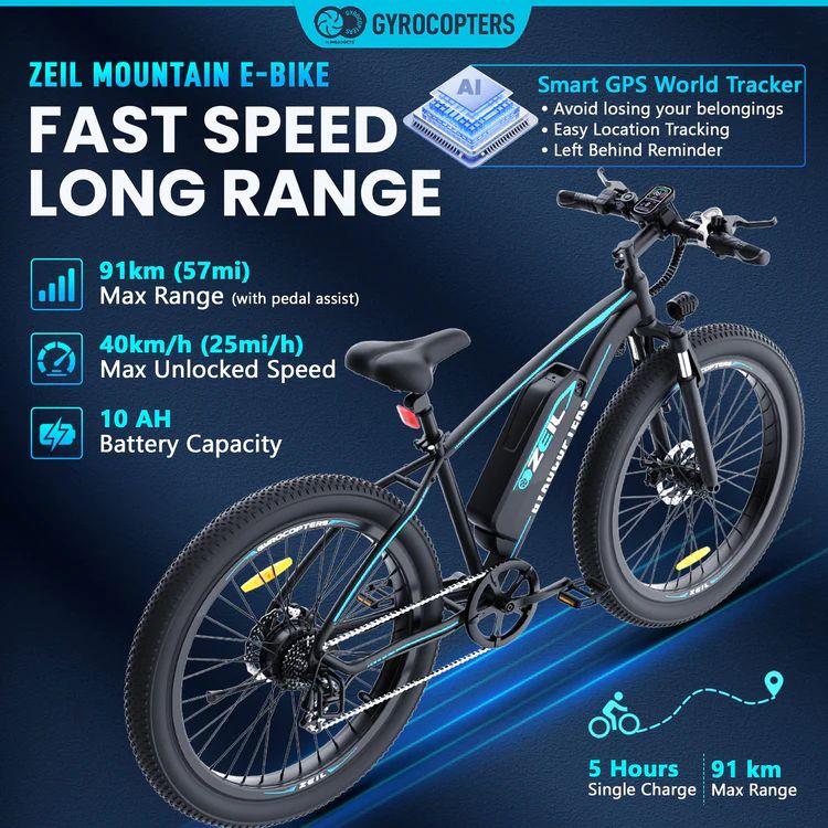 Gyrocopters Zeil Mountain E-Bike - Black