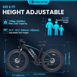 Gyrocopters Zeil Mountain E-Bike - Black