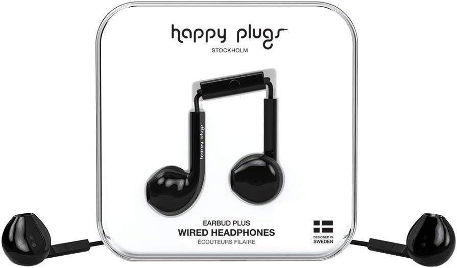 Happy Plugs Earbud Plus In-Ear Headphones - Black