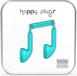 Happy Plugs Headphones with Mic and Remote - Turquoise