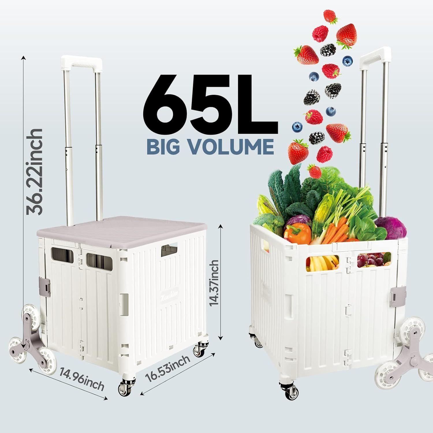 Honshine Foldable Cart with Stair Climbing Wheels