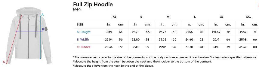 Hoseg Men's Full Zip Hoodie (S)