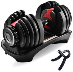 IMFIT 5lb-52.5lb Adjustable Dumbbell with Hand Grip - Black