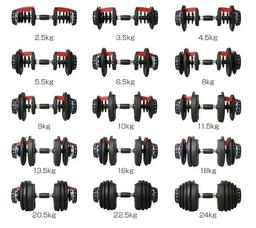 IMFIT 5lb-52.5lb Adjustable Dumbbell with Hand Grip - Black