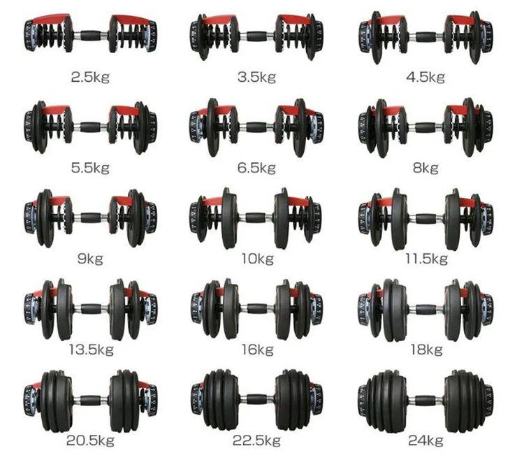 IMFIT 5lb-52.5lb Adjustable Dumbbell with Hand Grip - Black