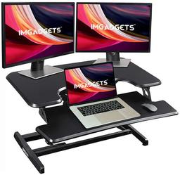 IMGadgets Adjustable Sit-Stand Desk Riser 33" - Black