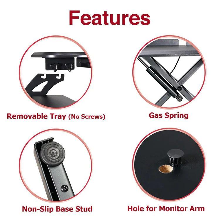 IMGadgets Adjustable Sit-Stand Desk Riser 33" - Black