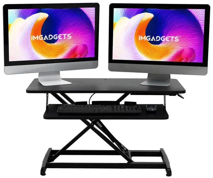 IMGadgets Adjustable Sit-Stand Desk Riser 35" - Black