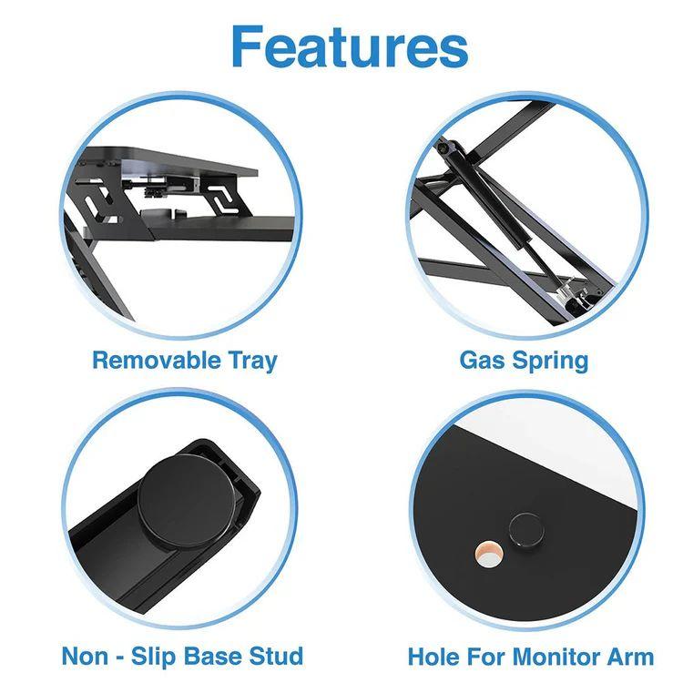 IMGadgets Adjustable Sit-Stand Desk Riser 35" - Black