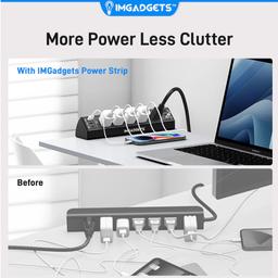 IMGadgets Desk Clamp Power Strip - Black
