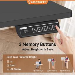 IMGadgets Standing Electric Adjustable Desk 47" x 24" - Black