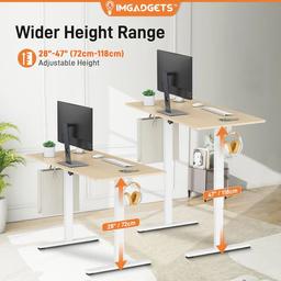IMGadgets Standing Electric Adjustable Desk 47" x 24" - Walnut