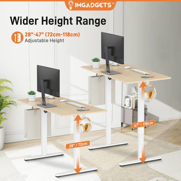 IMGadgets Standing Electric Adjustable Desk 47" x 24" - Walnut