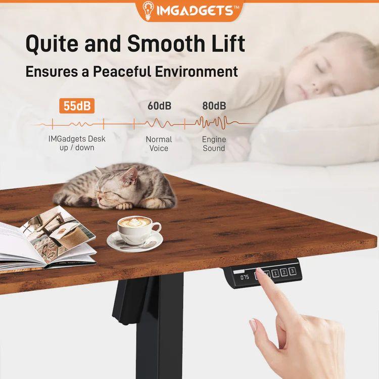 IMGadgets Standing Electric Adjustable Desk 55" x 24" - Brown