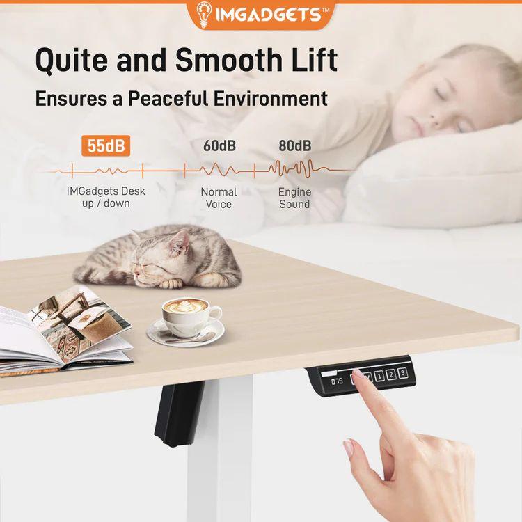 IMGadgets Standing Electric Adjustable Desk 55" x 24" - Walnut