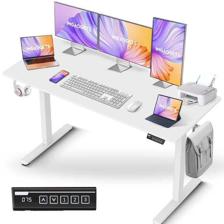 IMGadgets Standing Electric Adjustable Desk 55" x 24" - White