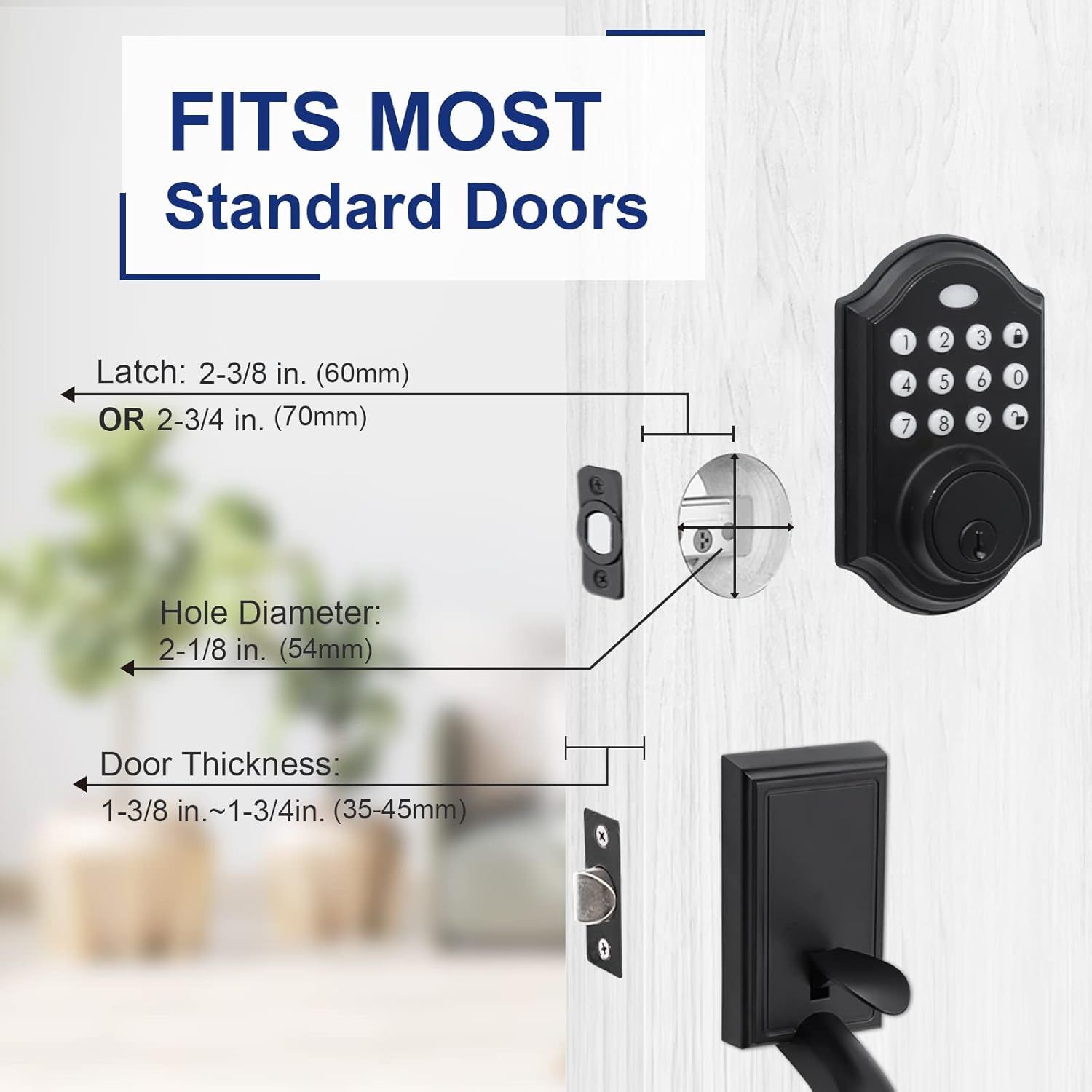 Kiayaci Double Door Handle Lock Set