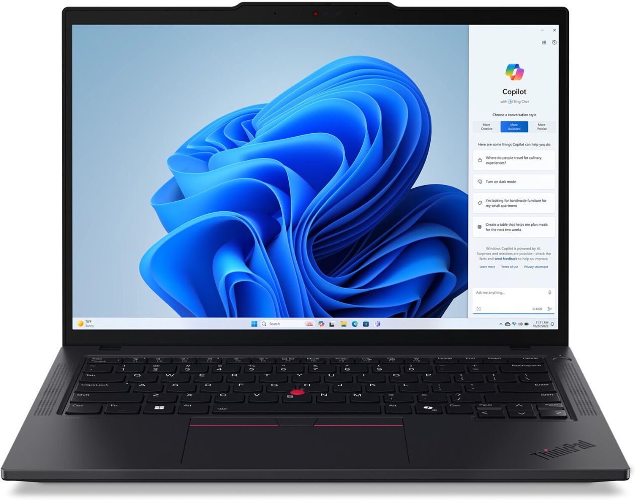 Lenovo ThinkPad T14 Gen 5 (AMD) Laptop 14" - Black - AMD Ryzen 7 PRO 8840U 3.3GHz - 32GB RAM - 512GB
