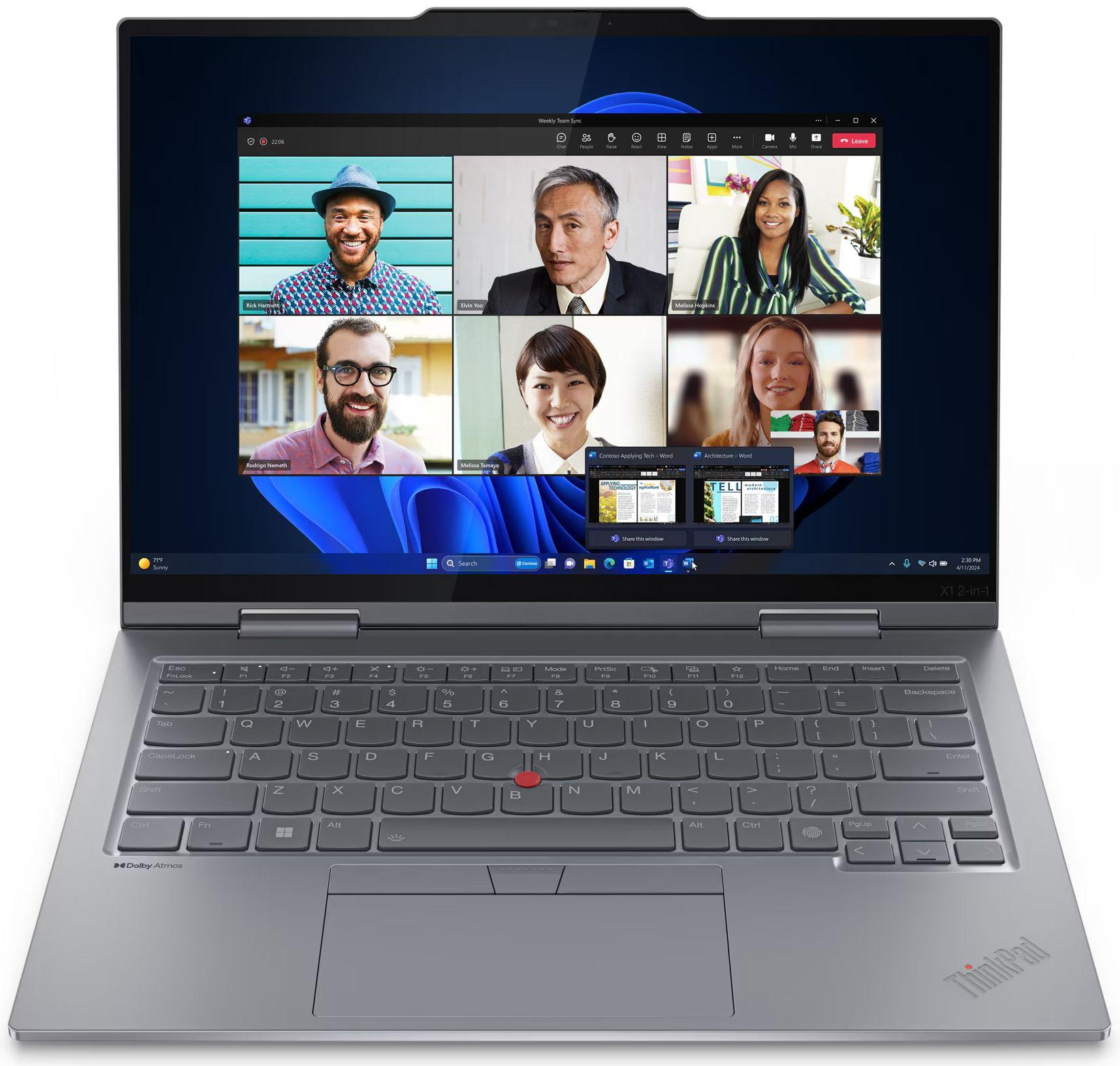 Lenovo ThinkPad X1 2-in-1 (Gen 9) Laptop 14″ - Luna Grey - Intel Core Ultra 5 125U 1.3GHz - 16GB RAM - 256GB