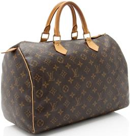 Louis Vuitton Monogram Canvas Speedy 35 Satchel
