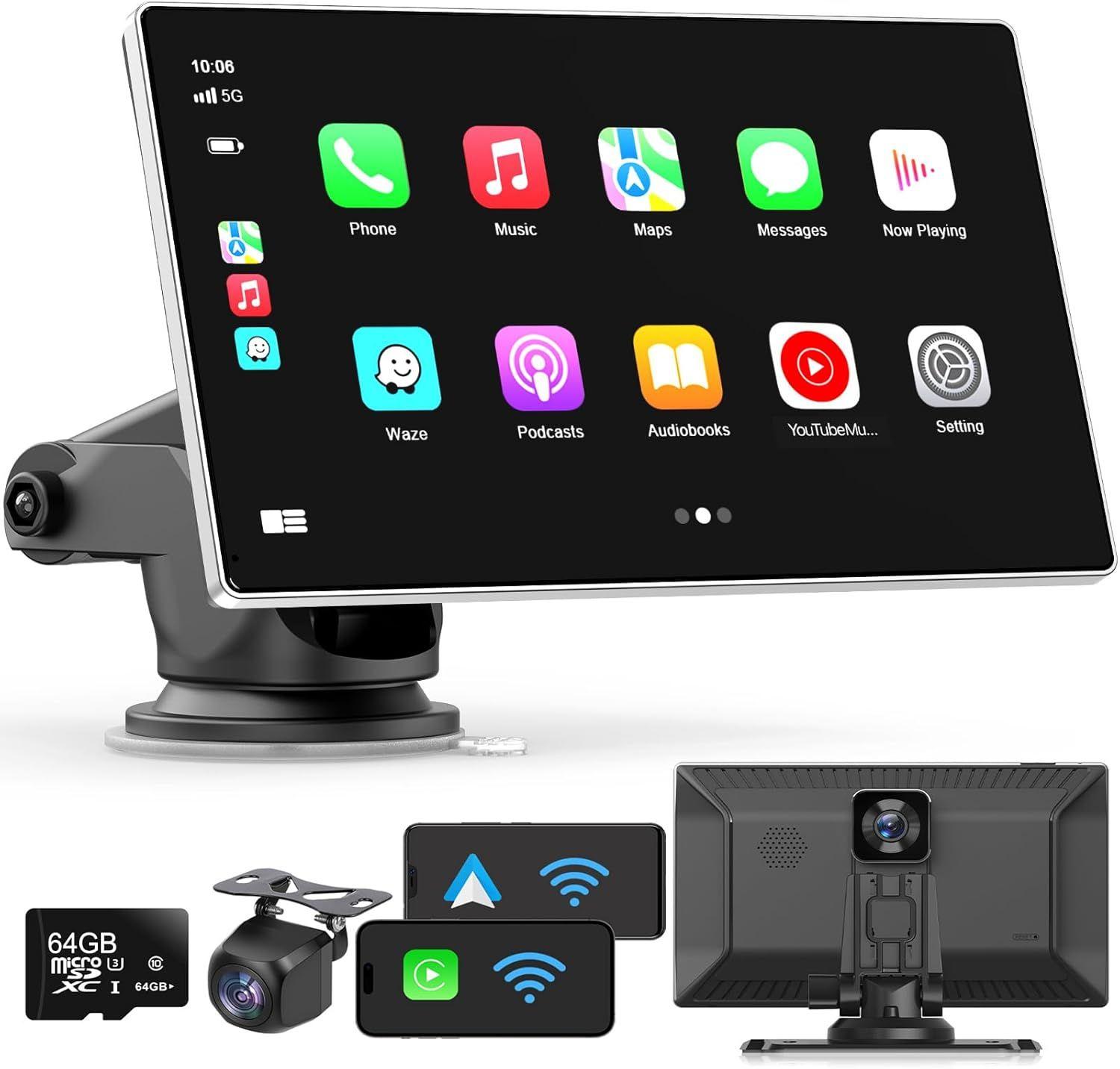 Madoec 9" Portable Wireless Apple Carplay Screen